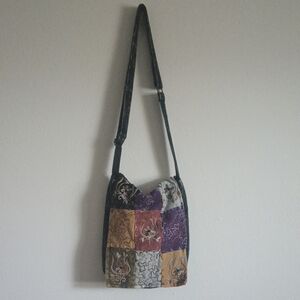 Earth Divas Boho Patchwork Shoulder Bag - Multicolor Crossbody Embroidered